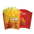 Eco-friendly disposable custom french fries box easy to go for salad chicken pizza snacks